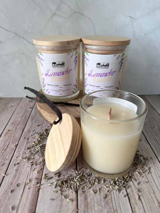 Lavender Vanilla Beeswax Candle